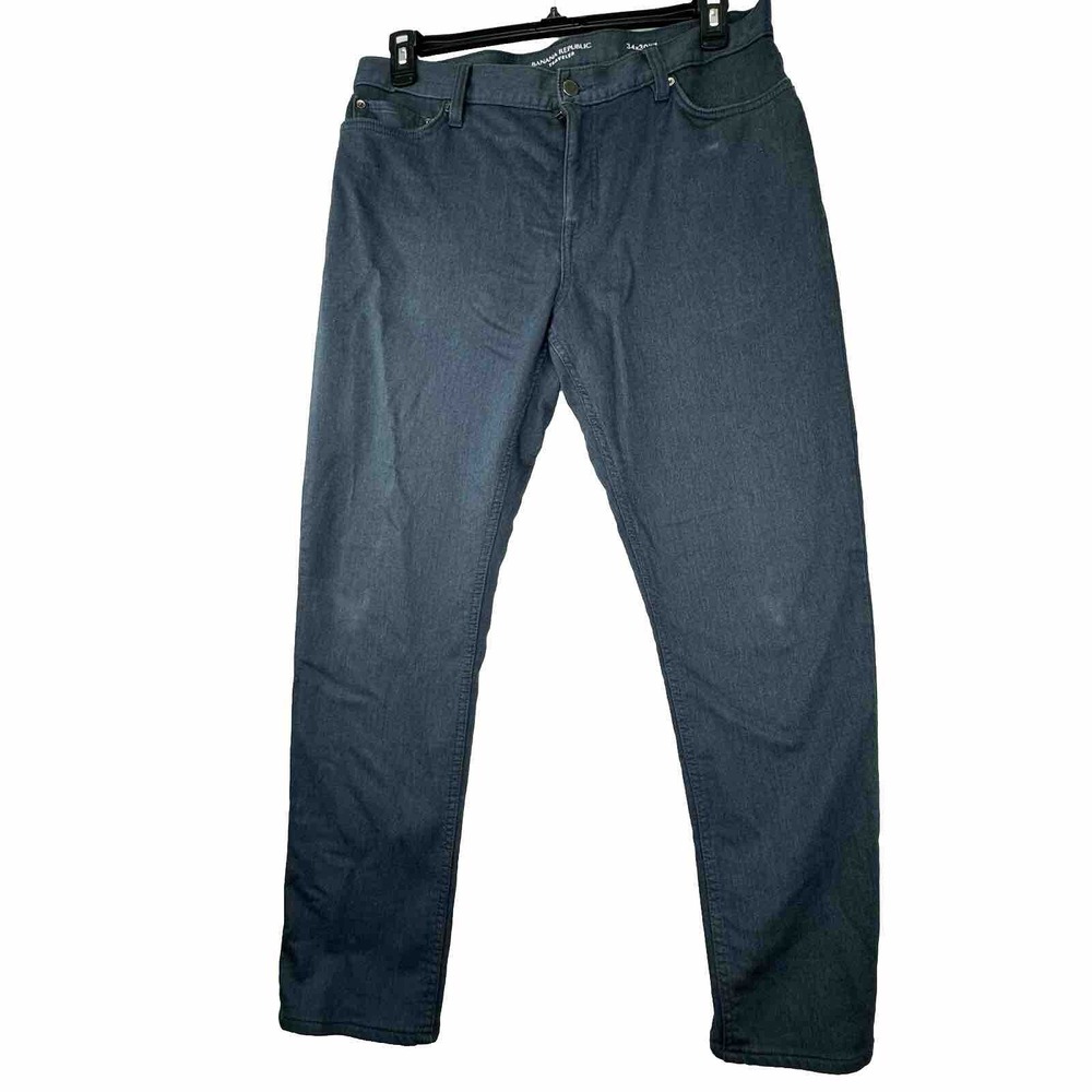 Banana Republic Pants Mens 34 X 30 Blue Slim Fit Chino Traveler Business Casual